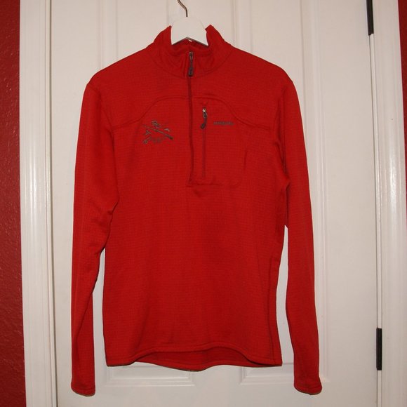 PATAGONIA Red R1 Fleece 1/2-Zip Pullover - Men's M - Picture 3 of 9